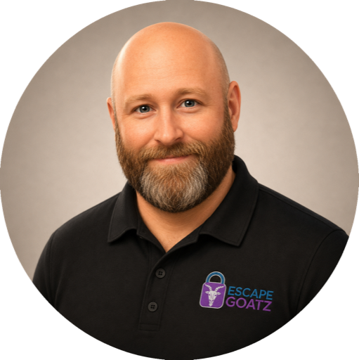 Sean, co-founder of Escape Goatz